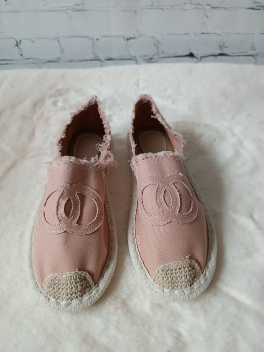 Espadryle pudrowy róż