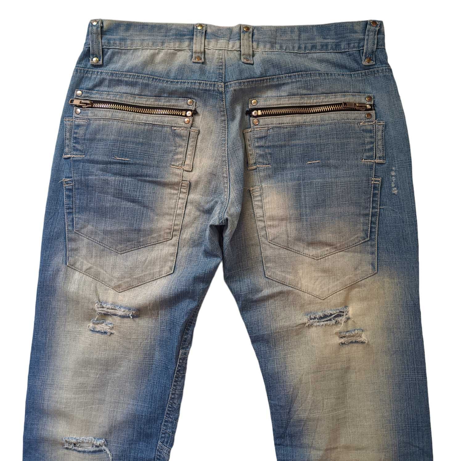 Джинси Raw Clothing Italy distressed zipper jeans
