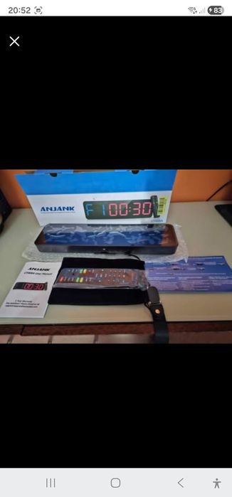 ANJANK Temporizador de ginásio relógio de parede digital LED grande de