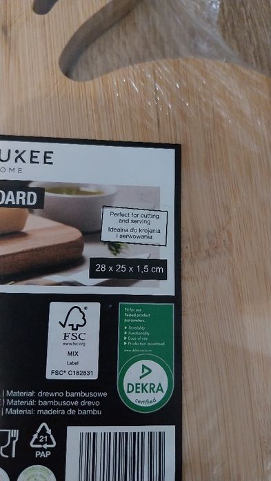 Deska bambusowa 15 zł.