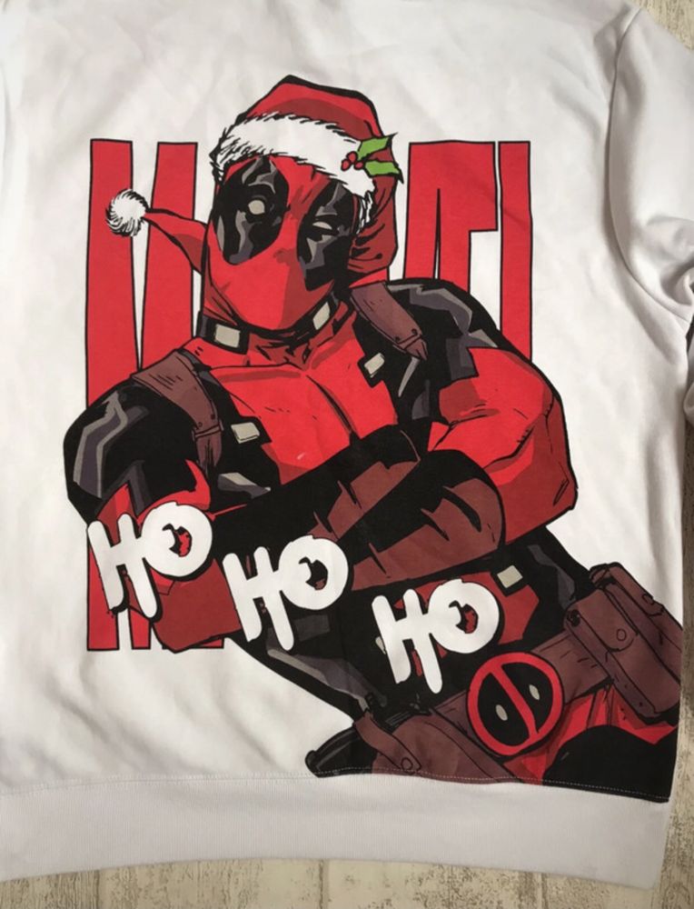 Świąteczna Bluza Męska Kangurka Marvel Deadpool XXL XL Unikat Nowa !