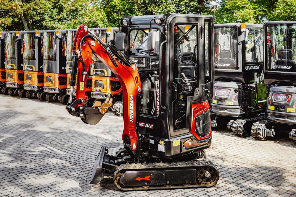 NOWA Minikoparka Kingway Yama S15K 1,4T RAMIĘ Skr 3 ŁYŻKI Kabina 112cm
