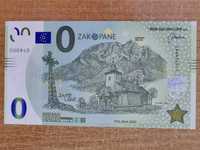 banknot 0 memo euro Zakopane numer 9xx memoeuro