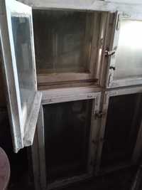 Okna drewniane retro stare / na szklarnię