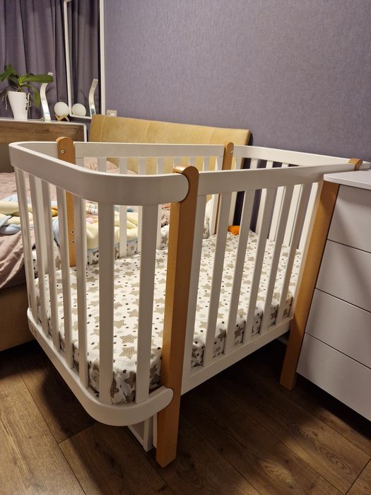 Дитяче ліжечко з маятником Верес Монако , Бук, матрац