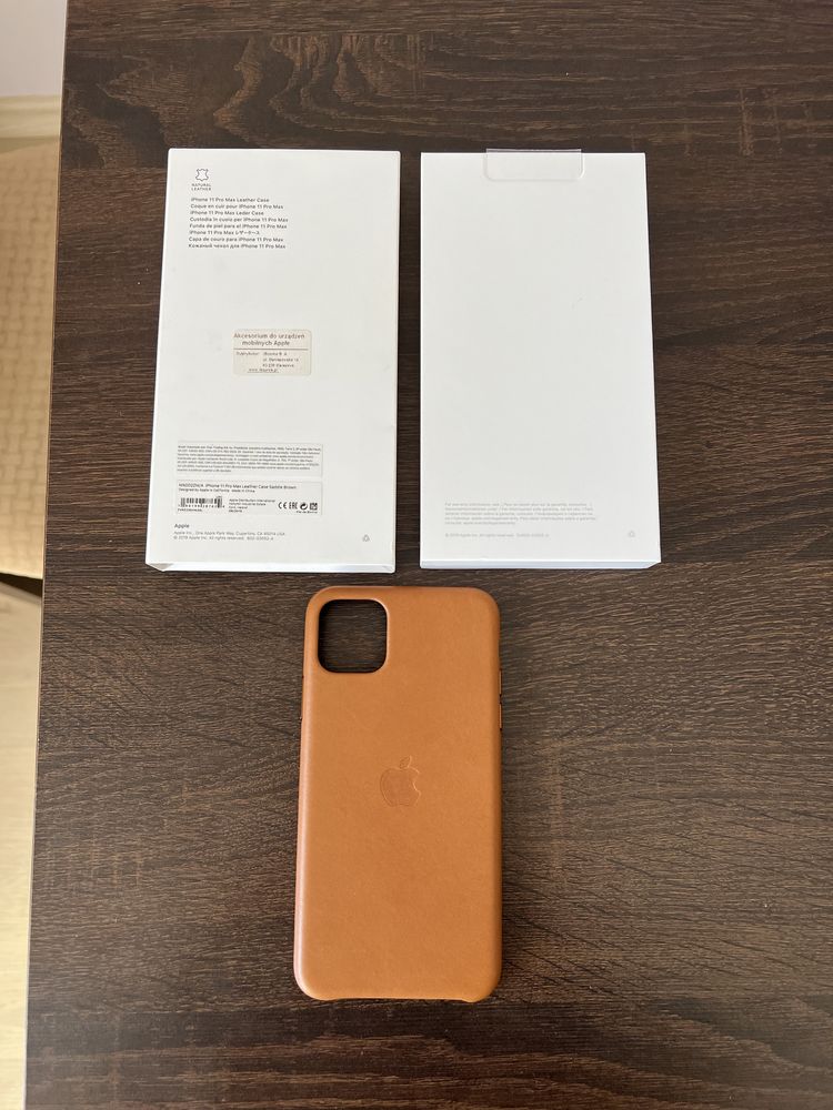 Etui skórzane Apple iPhone 11 Pro Max Saddle Brown - oryginalne