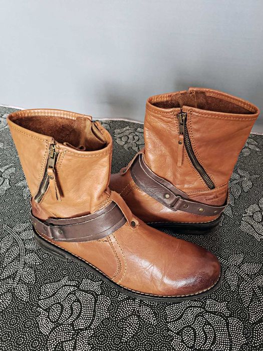 Сапоги ковбойские полусапожки Buffalo ботинки кожа 25.5см. Original