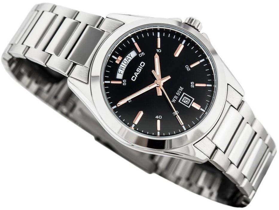 Мужские часы Casio MTP-1370D-1A2! Оригинал! Фирменная гарантия 2 года!