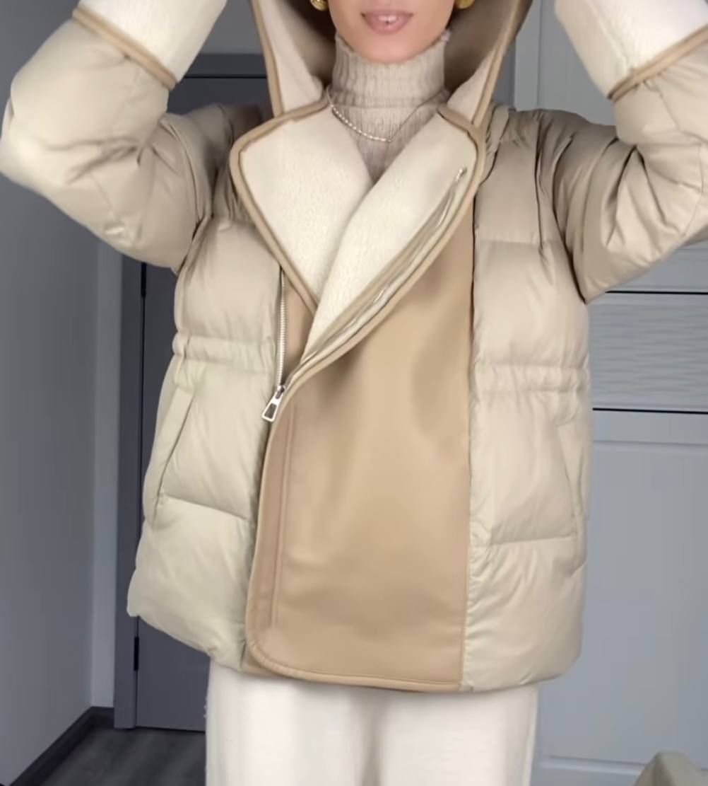 Зимова Стильна куртка у стилі "Печворк"