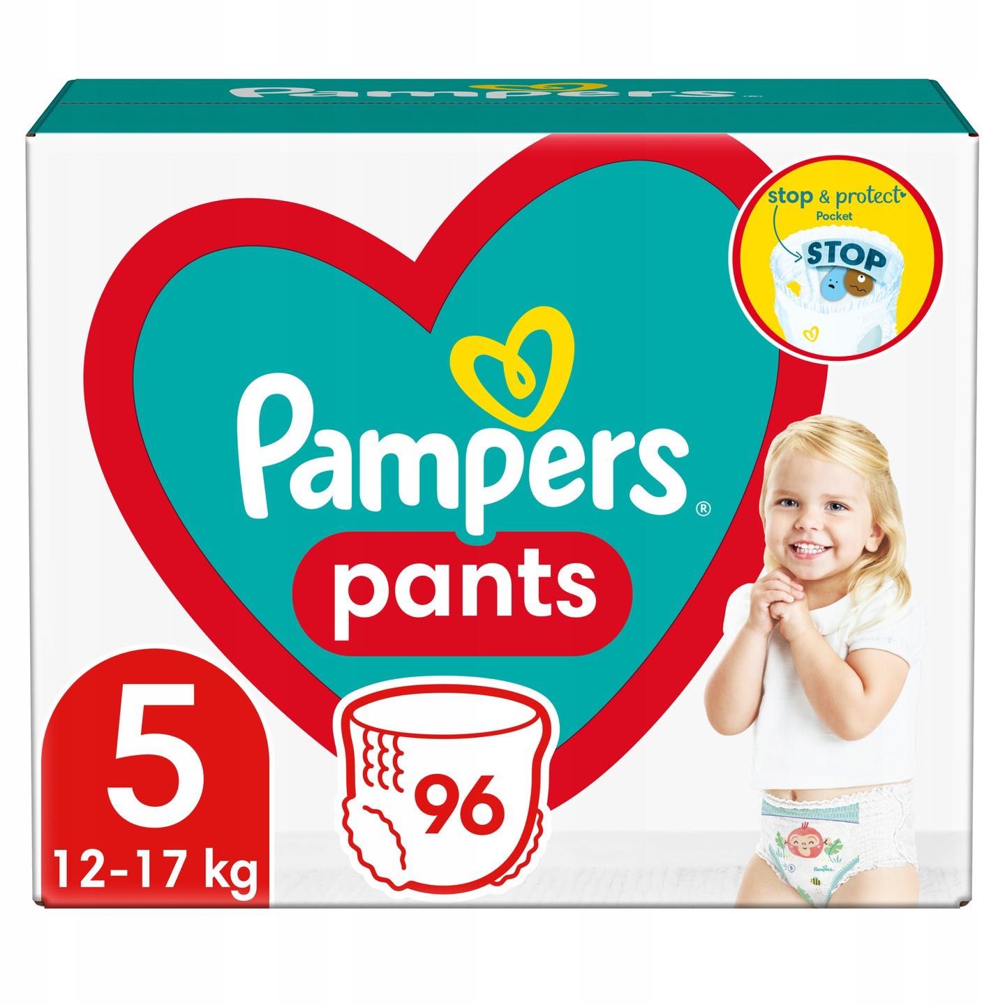 Pieluchomajtki Pampers Pants rozmiar 5 12-17 kg 96 szt.