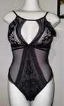 Body gorset Hunkemoller XS 34 czarny sexy stringi