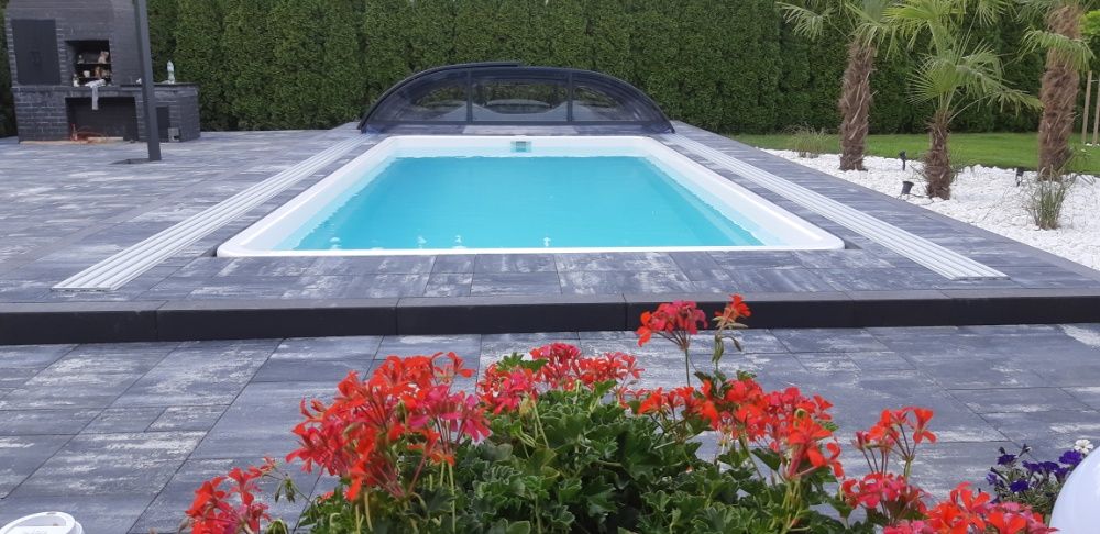 BASEN Ogrodowy HERKULES 8.5x3.7x1.55 Montaż Kompleksowy z materiałami