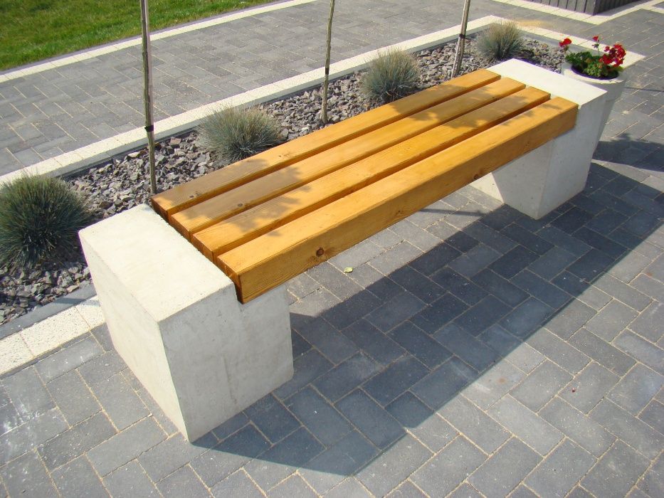 ława ławka betonowa parkowa ogrodowa nowoczesna KOLORY Ł07