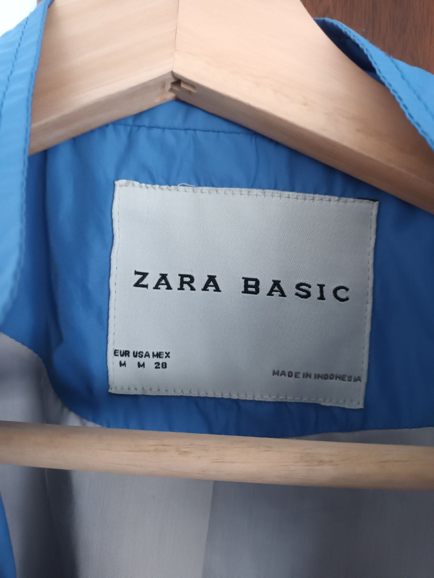 Parka Azul Zara mulher