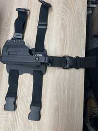 Kabura udowa Glock 17 19 prawa, Kydex,blokada Securityland Self System
