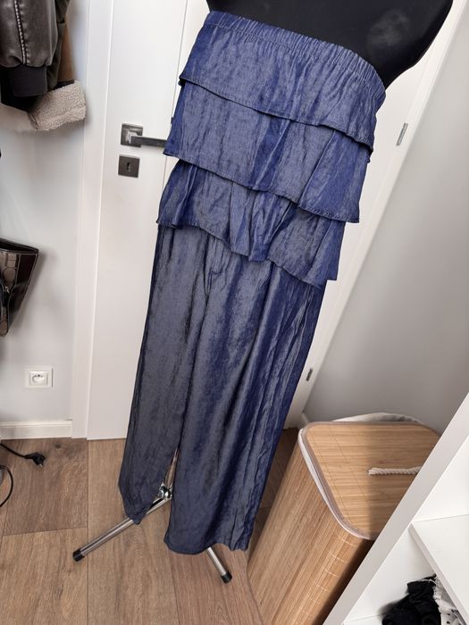 Komplet falbany jeans
