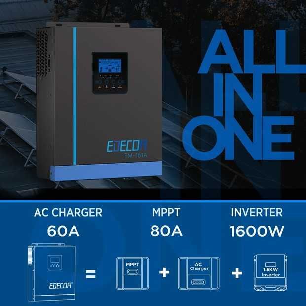 Inversor Híbrido Solar 1.6Kw a 6.2KW Offgrid MPPT Onda Pura