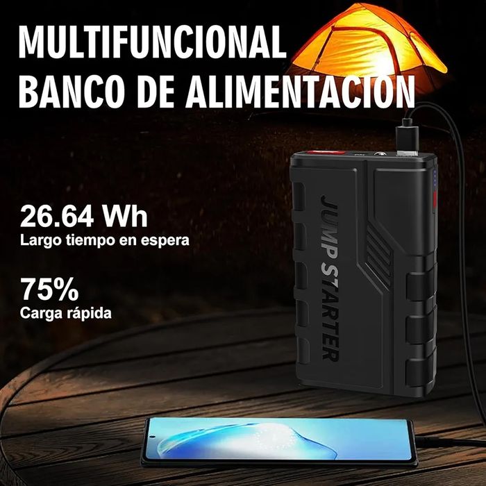 [Novo] Booster / Jump Starter / Arrancador Bateria Carros 12V - 1500A