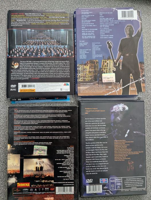 DVD ліцензія David Gilmour, Pink Floyd. Roger Waters. Styx. Eagles