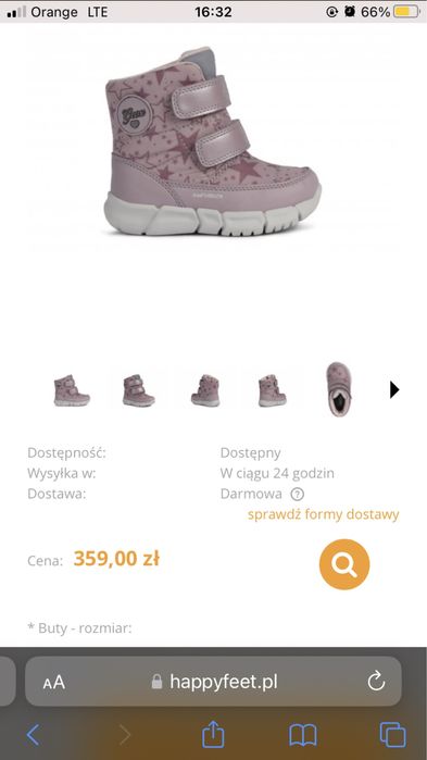 Śniegowce GEOX r. 25- JAK NOWE