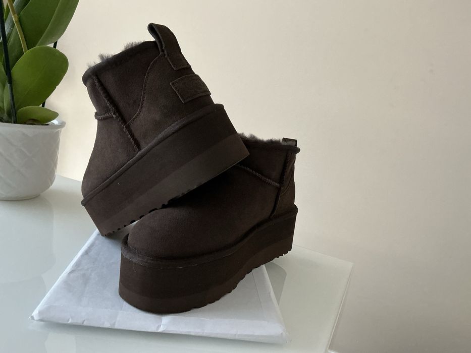 Buty zimowe UGG, czekoladowe, roz 38