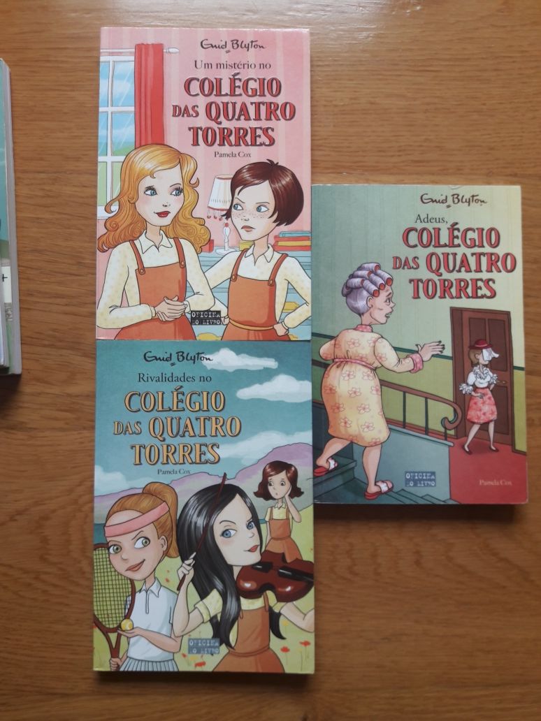 Coleção AS GÉMEAS e COLÉGIO DAS 4 TORRES, de Enid Blyton