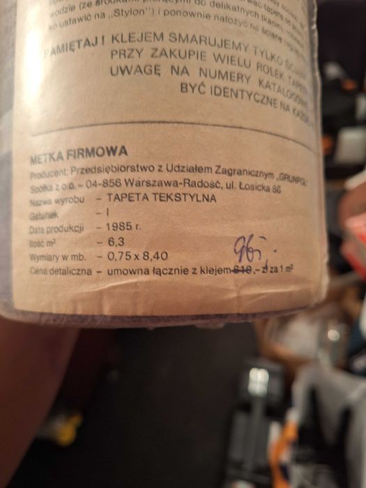Okazja! Rzadka tapeta fizelinowa z PRL, dla twojego wnętrza.