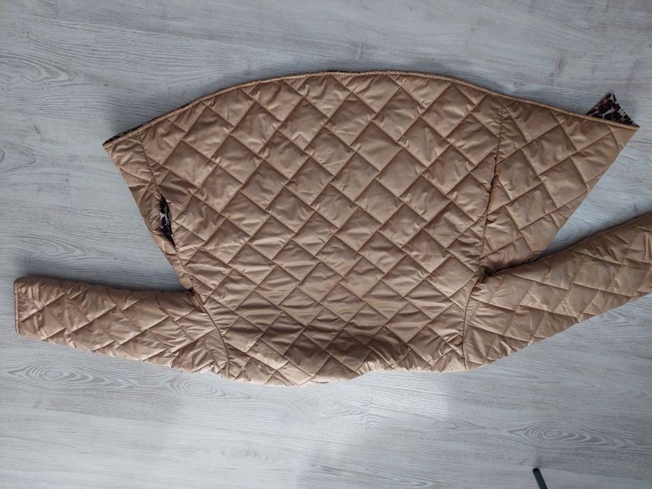 Włoska kurtka lekka pikowana uniwersalny 44 46 panterka italy