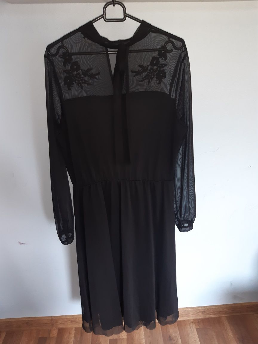 Czarna sukienka L xl Mohito długa elegancka midi
