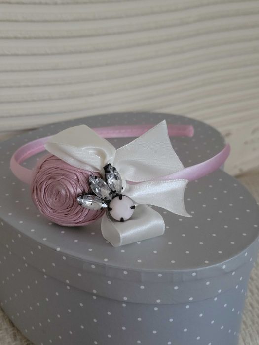 Opaska ręcznie wykonana komunia ślub