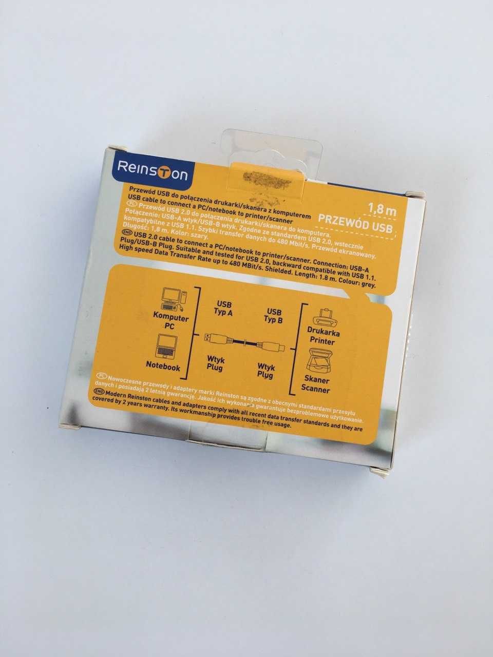 Kabel/ przewód USB marki Reinston długość 1.8 metra