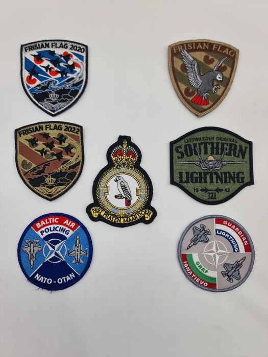 Conjunto de patches da Esquadra 322 Força  Aérea Holandesa - novo