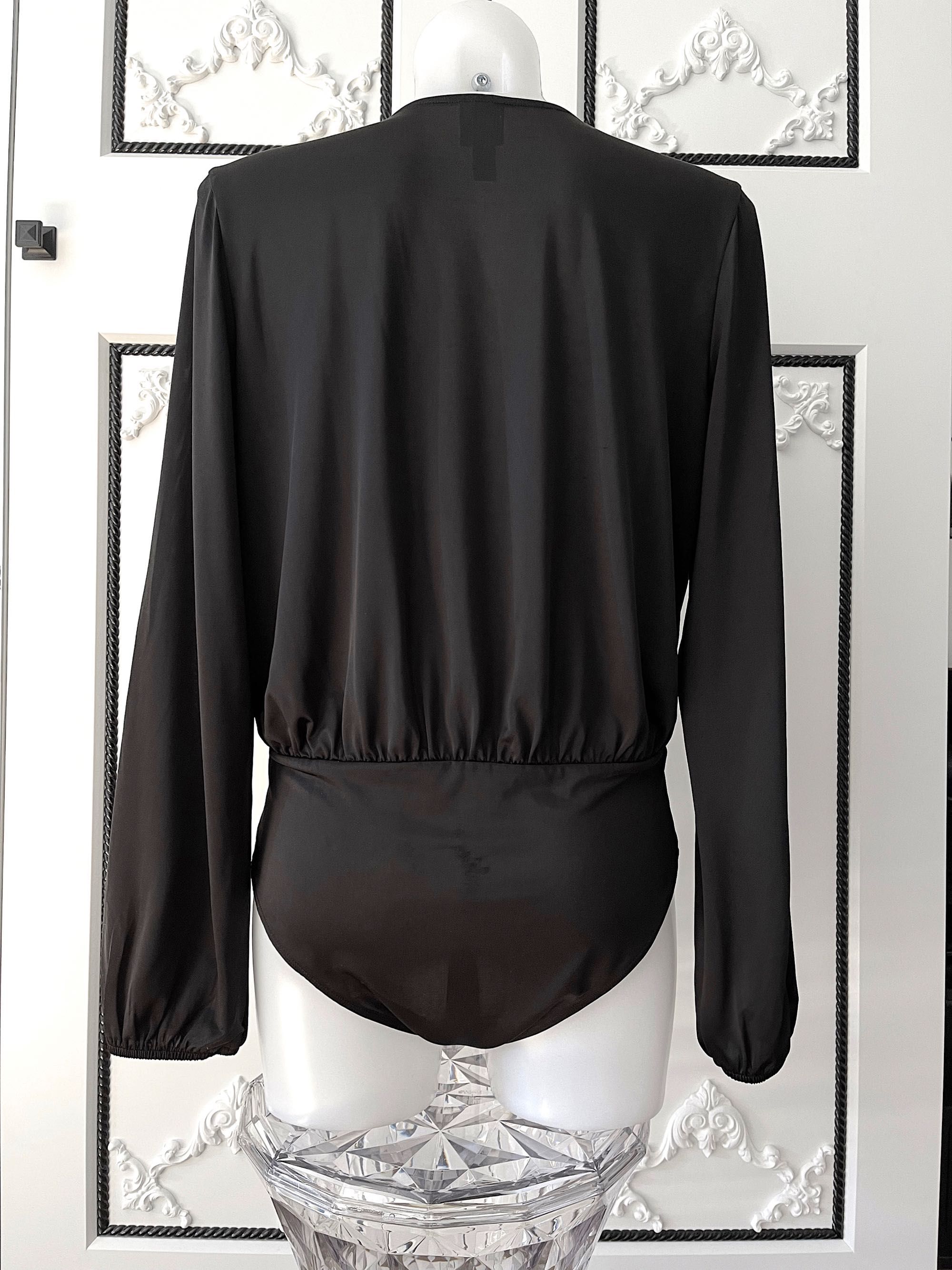 H&M Eleganckie Efektowne Czarne body Rozmiar 38 M