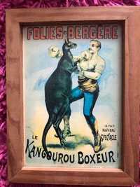 Poster miniatura antigo circo Folies Bergere