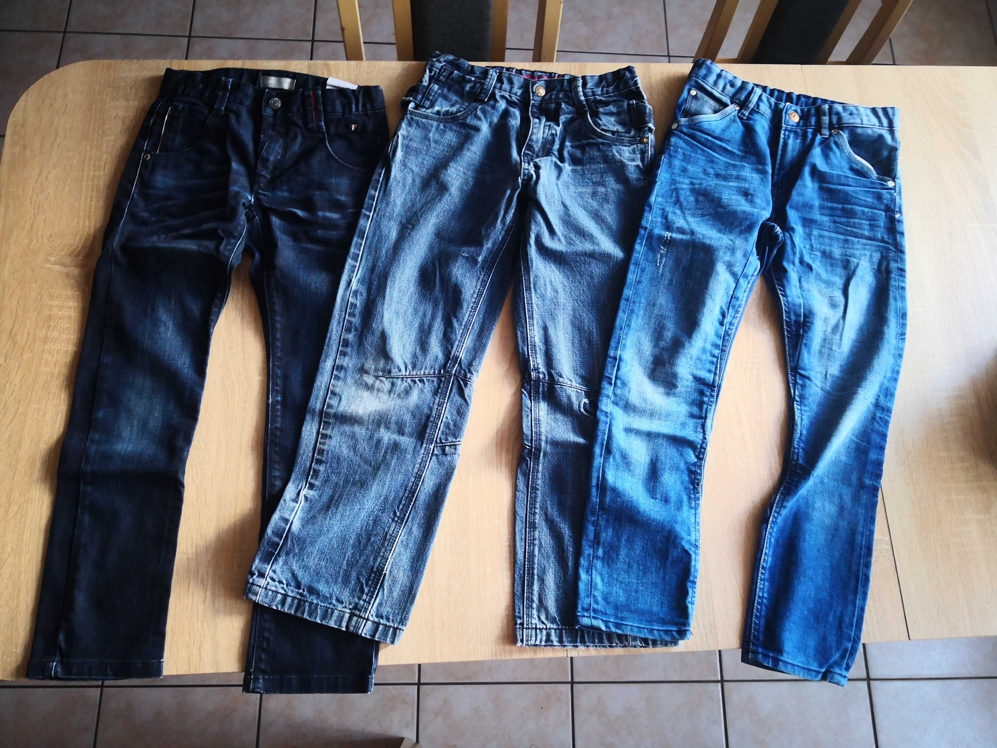 Spodnie dżins 3x roz 122-128
