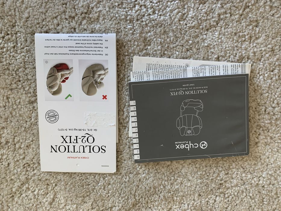 ISOFIX cadeira auto 15/36 kg Grupo 2/3  Cybex solution Q-2 fix