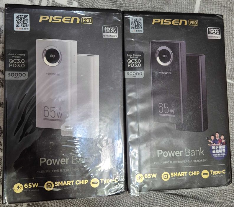 Павербанк Pisen pro 30000mAh, зарядное устройство 65w