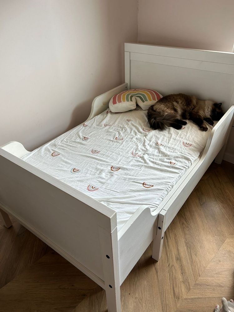 Lozko Ikea sundvik 80x200 rozsuwane z materacem