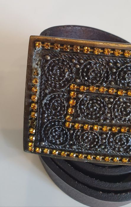 JUST CAVALLI pssek damski SKÓRA naturalna hologram