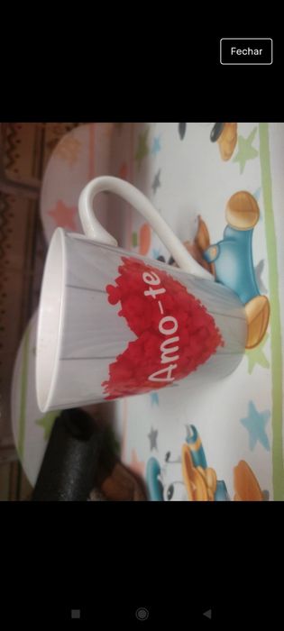 Caneca decorativa "Amo-te"