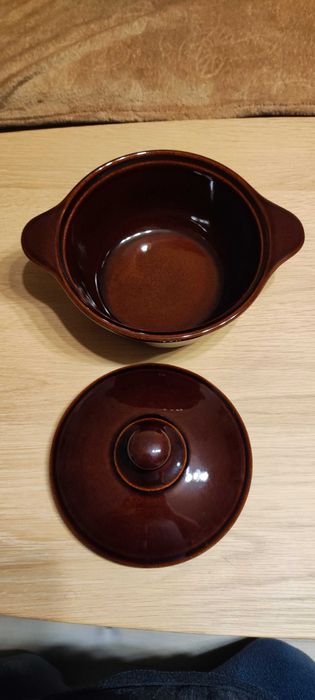 Nowa Smalcówka Garnek z przykrywką ceramika Bolesławiec ok. 2l