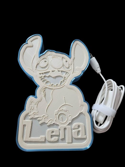 Personalizowana lampka nocna – STITCH z imieniem