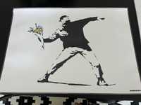 Poster plastificado Banksy 60x42,5. Oferta moldura