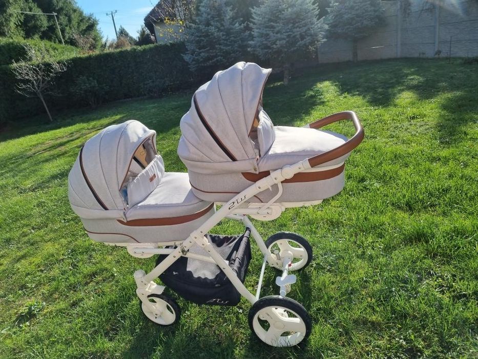 Wózek dziecięcy bliźniaczy easy go bialy