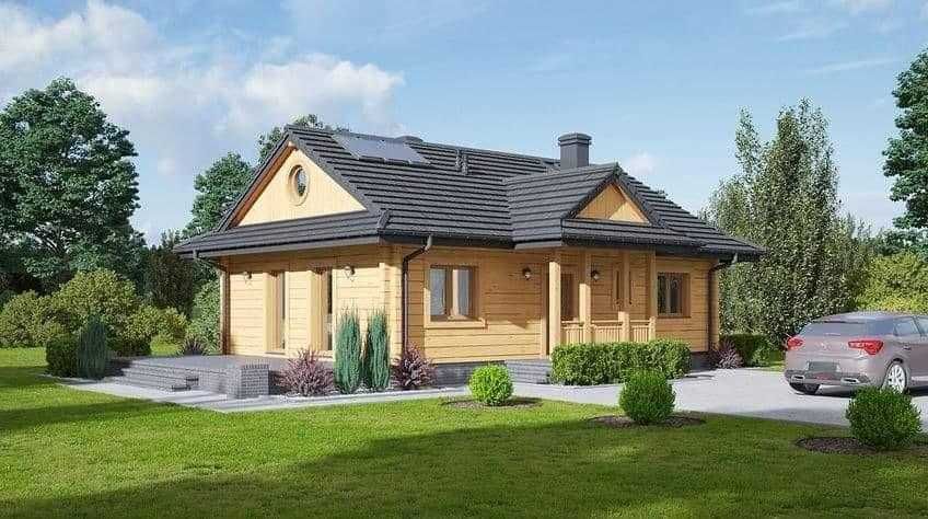 Dom drewniany 77m2 z działką 1800m2_ Zborów