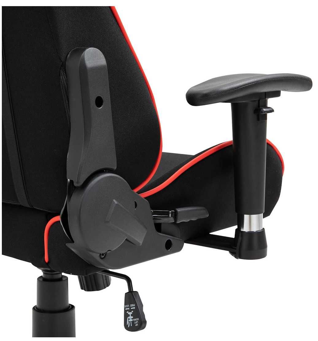 Fotel z Tkaniny PlayMaker Black/Red regulacja podłokietników