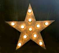 Звезда с лампочками декор для фотозоны
