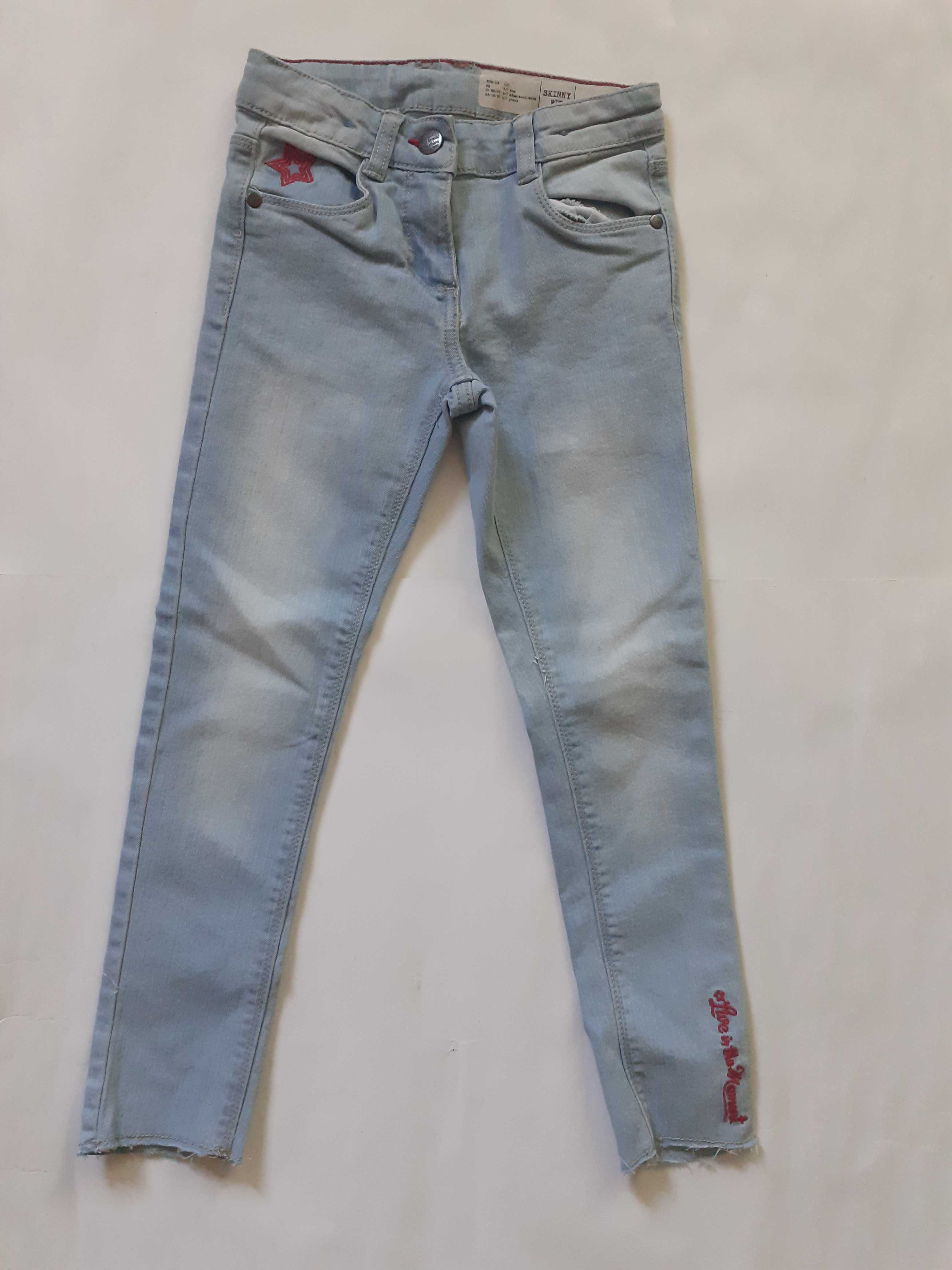 Spodnie dziewczęce - jeans - r. 122 - skinny