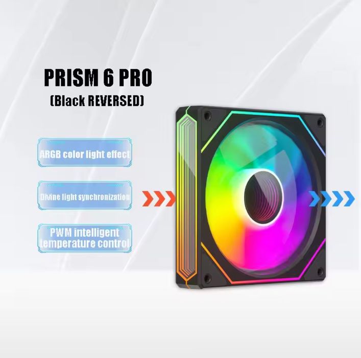 Корпусный argb кулер Prism 6 pro на вдув и на выдув. Новый