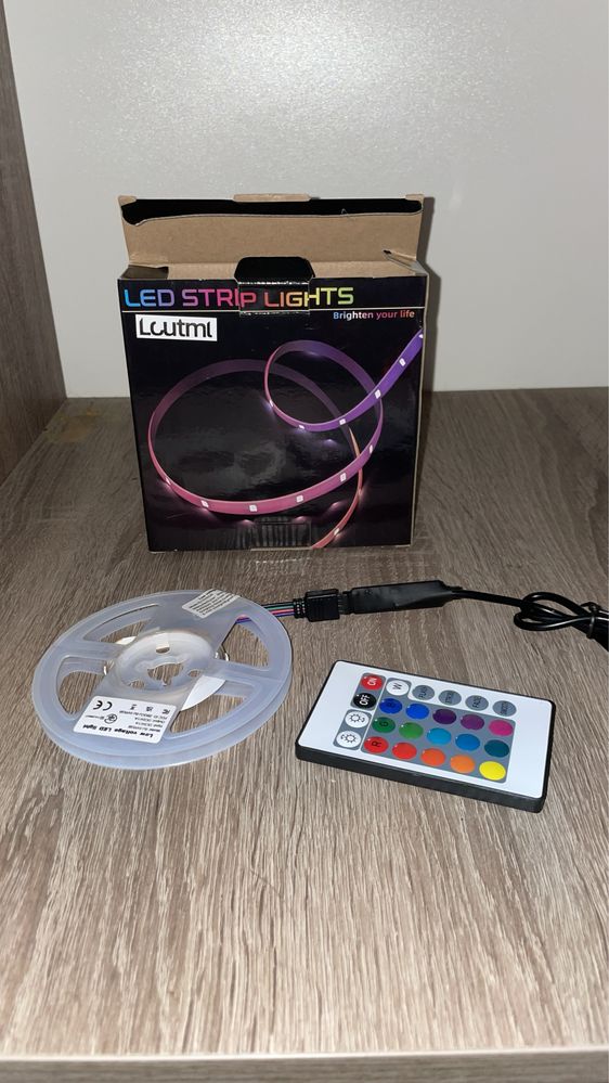 RGB Led Лента 1 м, разные цвета, пульт